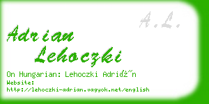 adrian lehoczki business card